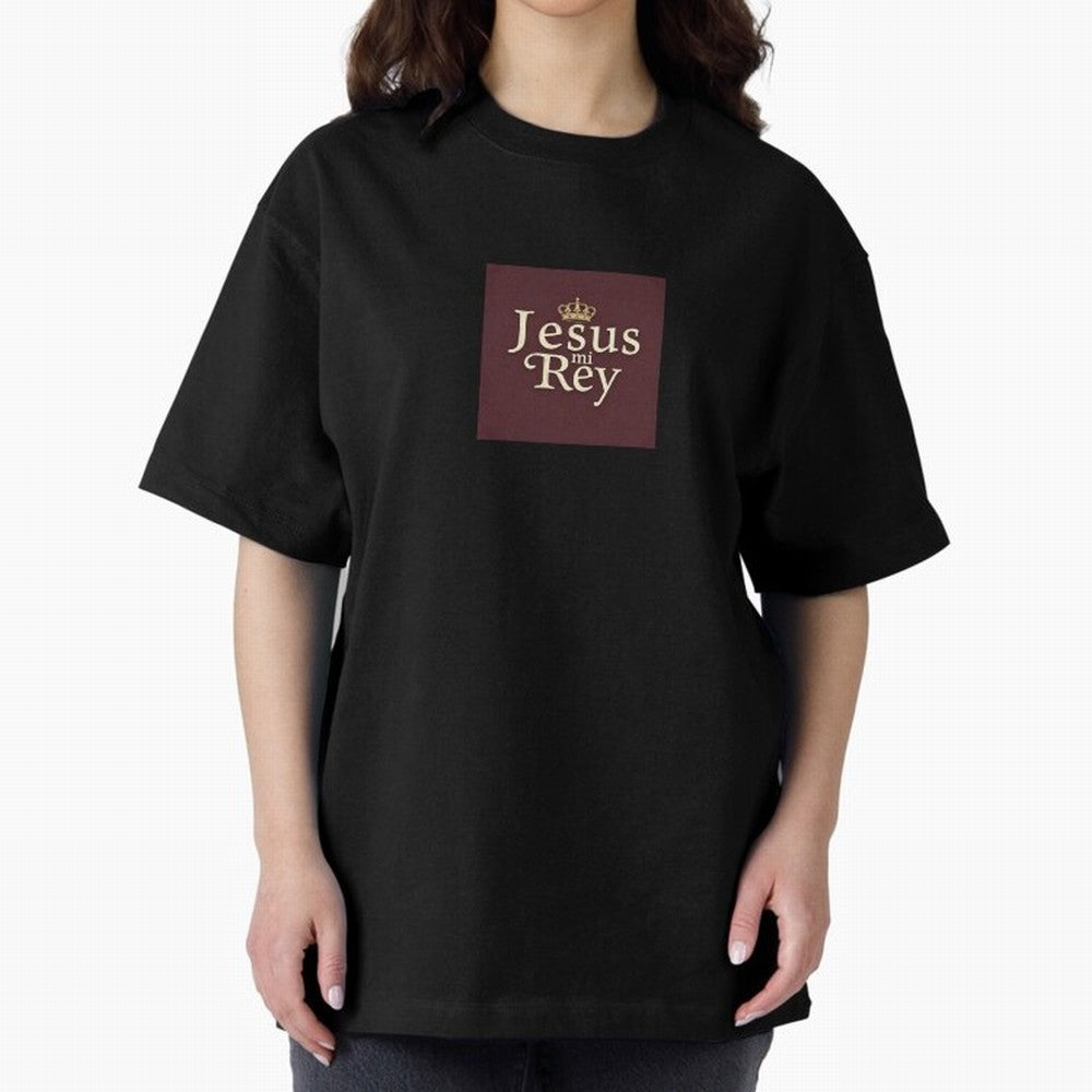Jesus Mi Rey T shirt Oversized T-Shirt Show Passion for the Stars of FIFA World Cup 2026 Group Stage Spirit, Capturing France and Portugal, Messi and Cristiano Ronaldo, Soccer Culture, Superstar Moments, National Team Dreams and Competitive Fire;