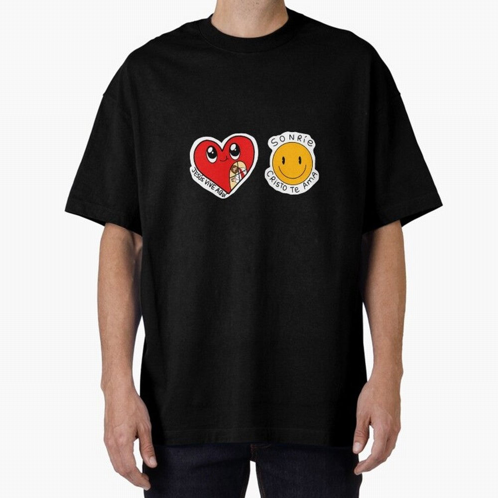 Jesus Vive Aqu Oversized T-Shirt Bring Home Match Day Hype around FIFA World Cup 2026, Mbappe, Portugal, Goal Celebration Energy, Supporter Heritage, Football Icons and Worldwide Tournament Joy; Ideal for Fans Who Follow Messi, Cristiano Ronaldo,