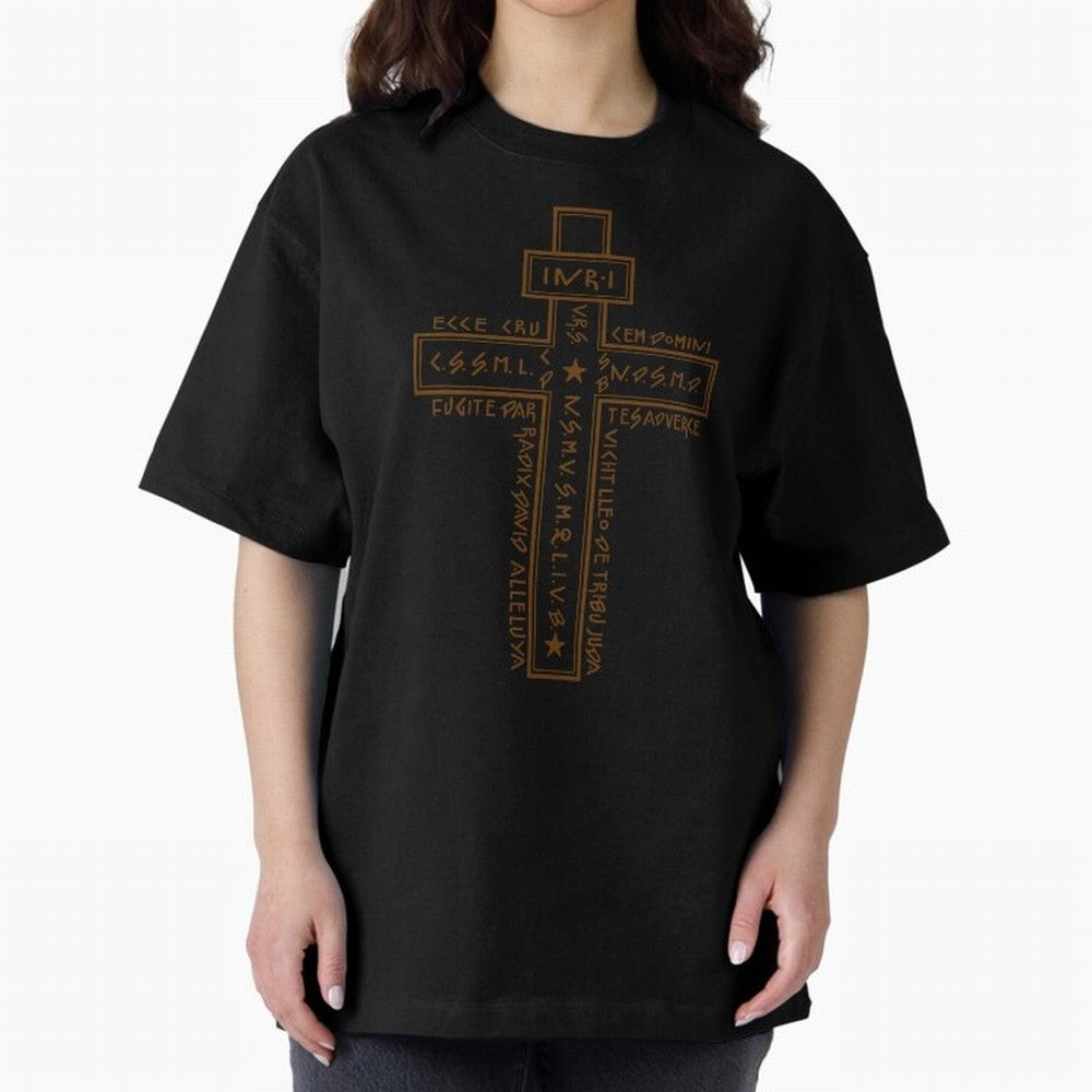 Cruz del Santo Padre Benito 2 Oversized T-Shirt Make Every Match About FIFA World Cup 2026 Group Stage Spirit, Filled with Brazil, Messi, Fan Favorite Moments, National Team Passion, Big Match Drama and Soccer History; Ideal for Fans Who Follow