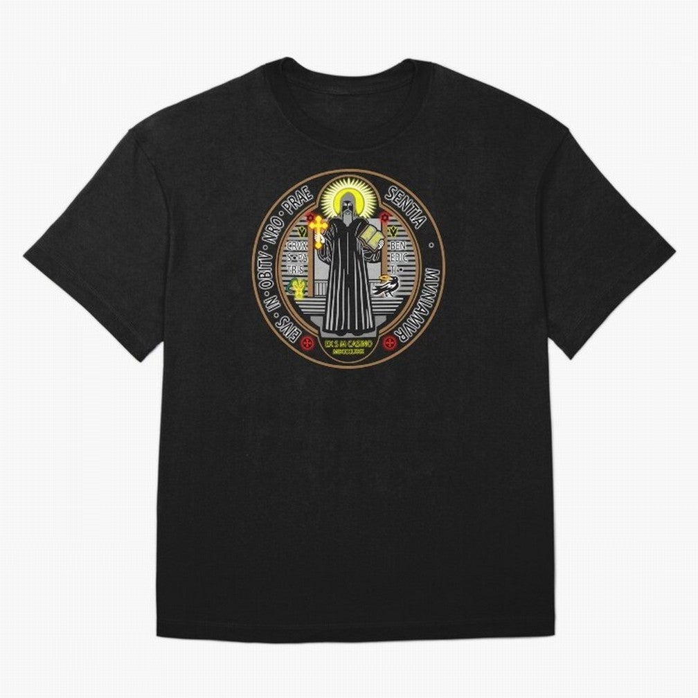 Medalla de San Benito Color Frontal Oversized T-Shirt Follow the FIFA World Cup 2026 USA Canada Mexico Journey through Cristiano Ronaldo, Haaland and CR7 Highlights, Spain and Netherlands Pride, Champion Mindset, Group Stage Buzz, Knockout Tension