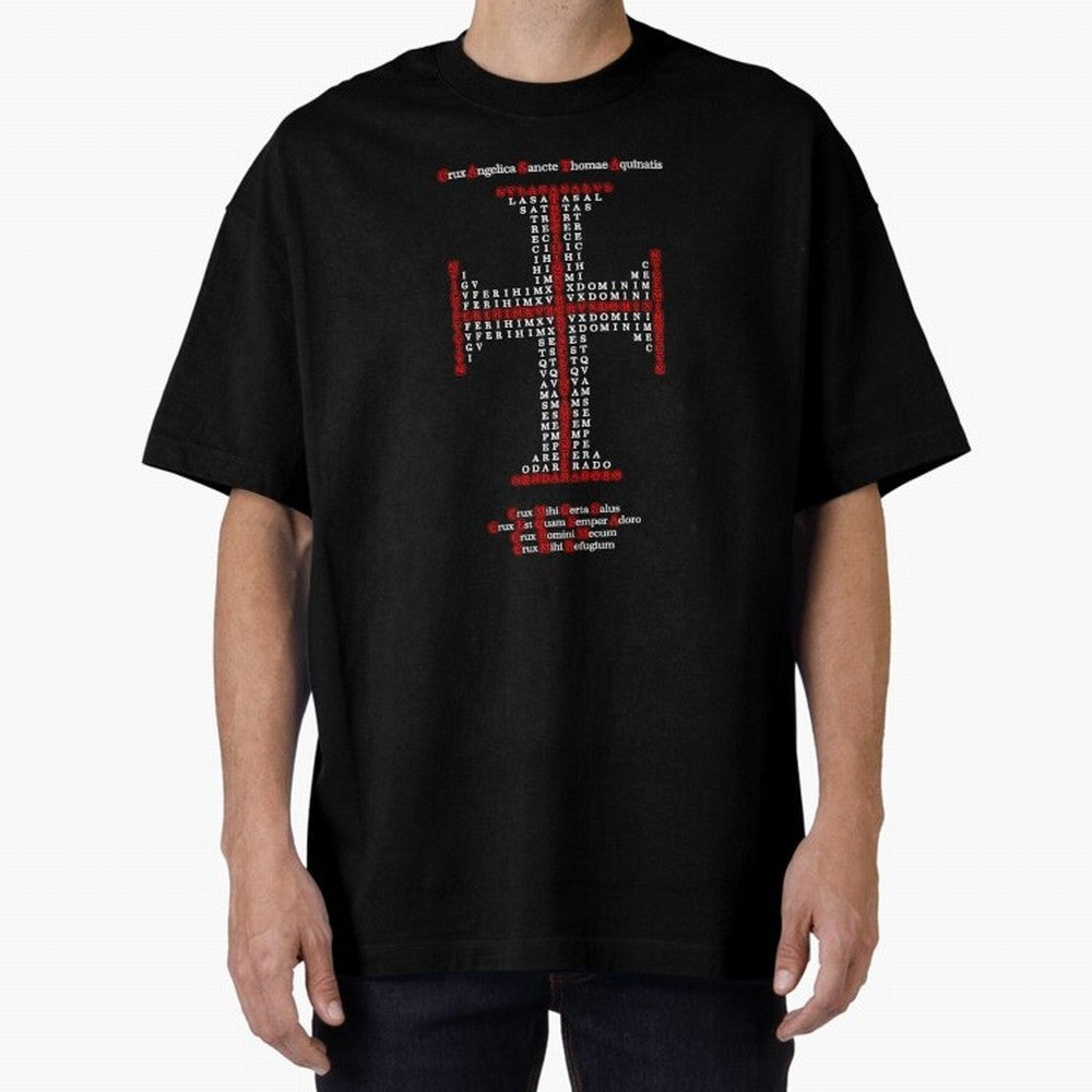 Cruz Ang¨¦lica de Santo Tom¨¢s de Aquino Red n White Oversized T-Shirt Carry the Dream of Match Day Hype around FIFA World Cup 2026 Group Stage, Neymar, Germany, Football Festival Excitement, Trophy Ambitions, Country Rivalries and Star Player