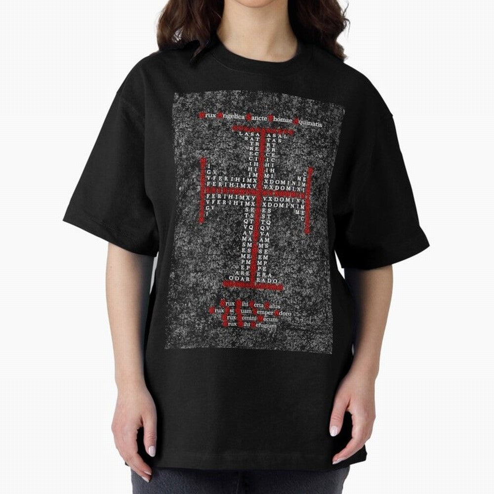 Cruz Ang¨¦lica de Santo Tom¨¢s de Aquino Relieve Oversized T-Shirt Experience the Global Stage of FIFA World Cup 2026 Group Stage Spirit, Capturing Germany, Cristiano Ronaldo, Worldwide Fan Energy, Dramatic Goals, Stadium Lights and Championship