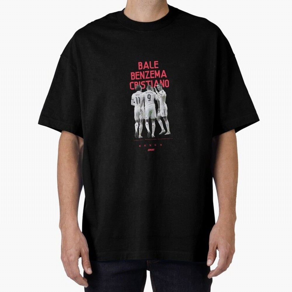 Real Madrid | Bale Benzema Cristiano Oversized T-Shirt Turn Every Weekend Toward FIFA World Cup 2026 Spirit, Capturing France and Portugal, Haaland, Soccer Culture, Superstar Moments, National Team Dreams and Competitive Fire; Made for Die Hard
