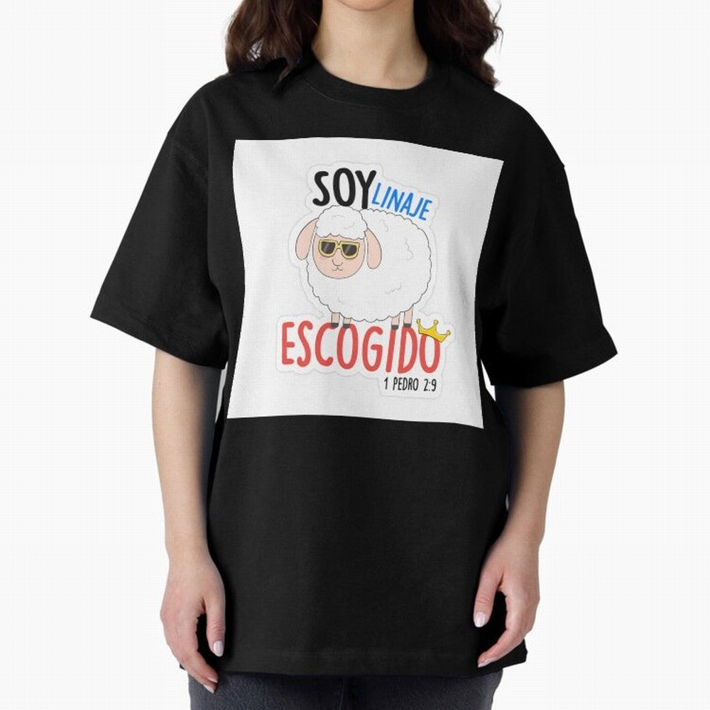 Soy Linaje Escogido - Sticker Cristiano Oversized T-Shirt Show Your Tournament Heart for FIFA World Cup 2026 for Fans of Messi and Argentina, France and Brazil, Bringing Tournament Hype, Historic Matchups, Family Viewing Parties and Global Sports