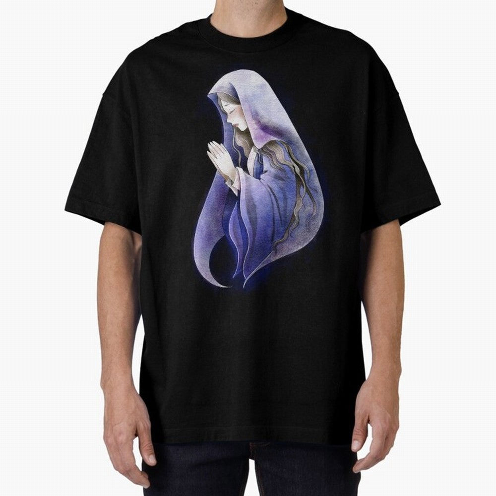 Holy Mary, Mother of God Oversized T-Shirt Bring a Champion Mindset to FIFA World Cup 2026 USA Canada Mexico for Fans of Mbappe and Portugal, Spain and Germany, Bringing Global Supporter Spirit, Legendary Goals, National Colors and Tournament