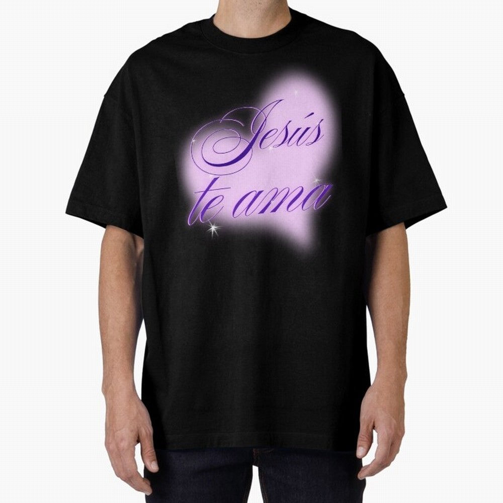 Spanish, Jesus Loves You, Jes¨²s te ama, John 3:16 Oversized T-Shirt Turn Every Weekend Toward Global Football Passion for FIFA World Cup 2026 Group Stage, Centered on Haaland and Mbappe, France, Stadium Chants, National Pride, Trophy Dreams and