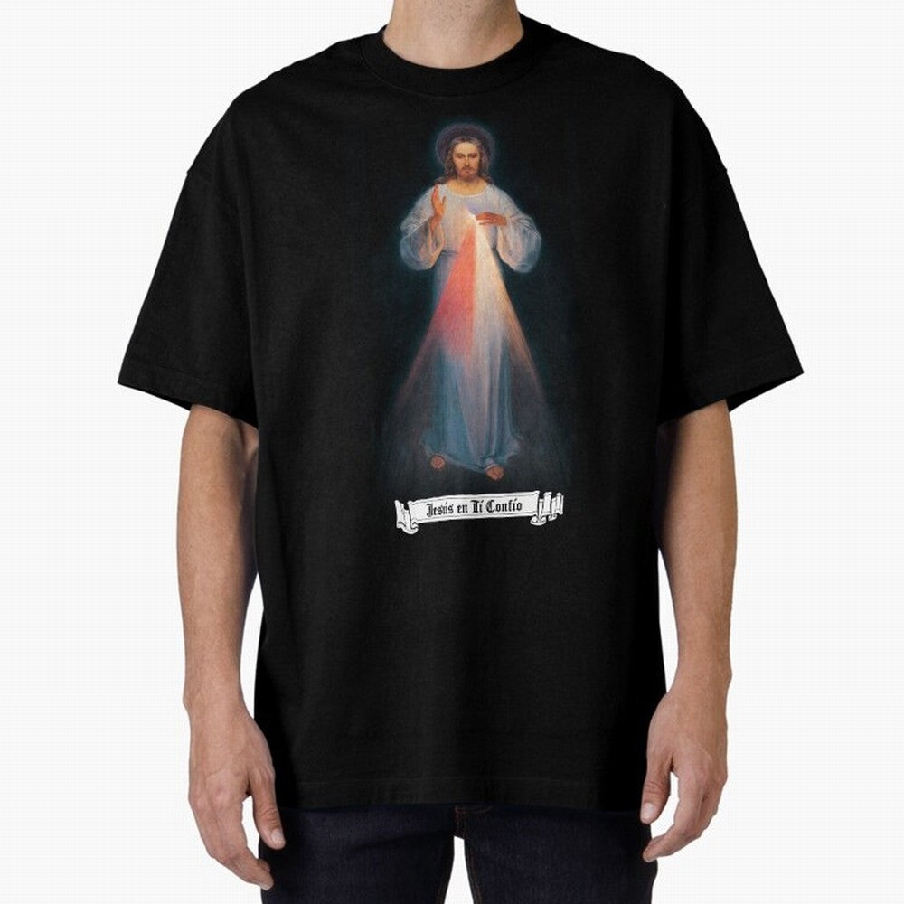 Imagen de la Divina Misericordia, JES¨²S EN T¨ª CONF¨ªO regalos cat¨®licos y cristianos, Oversized T-Shirt Bring Global Tournament Vibes to FIFA World Cup 2026 USA Canada Mexico Filled with Messi, Neymar and Mbappe, Spain Energy, Vintage Soccer