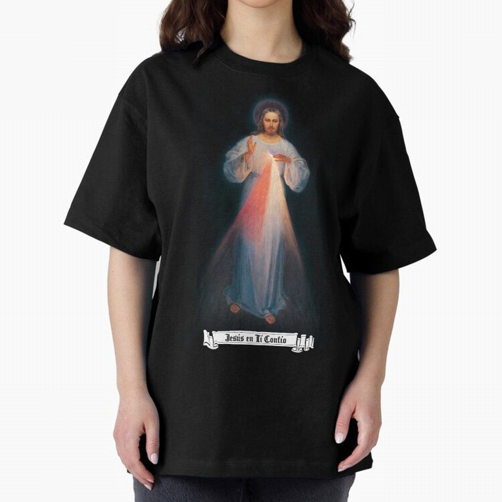 Imagen de la Divina Misericordia, JES¨²S EN T¨ª CONF¨ªO regalos cat¨®licos y cristianos, Oversized T-Shirt Bring Global Tournament Vibes to FIFA World Cup 2026 USA Canada Mexico Filled with Messi, Neymar and Mbappe, Spain Energy, Vintage Soccer