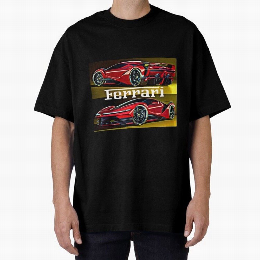 Ferarri F Concept Oversized T-Shirt Bring a Champion Mindset to Match Day Hype around FIFA World Cup 2026 USA Canada Mexico, Mbappe, Argentina, France and Brazil, Fan Favorite Moments, National Team Passion, Big Match Drama and Soccer History;