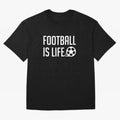 Football Is Life (Red BG) Oversized T-Shirt Live for the Drama of the FIFA World Cup 2026 Journey through Mbappe Highlights, England and Germany Pride, Match Day Excitement, Supporter Culture, Golden Goals and Global Football Passion; Made for