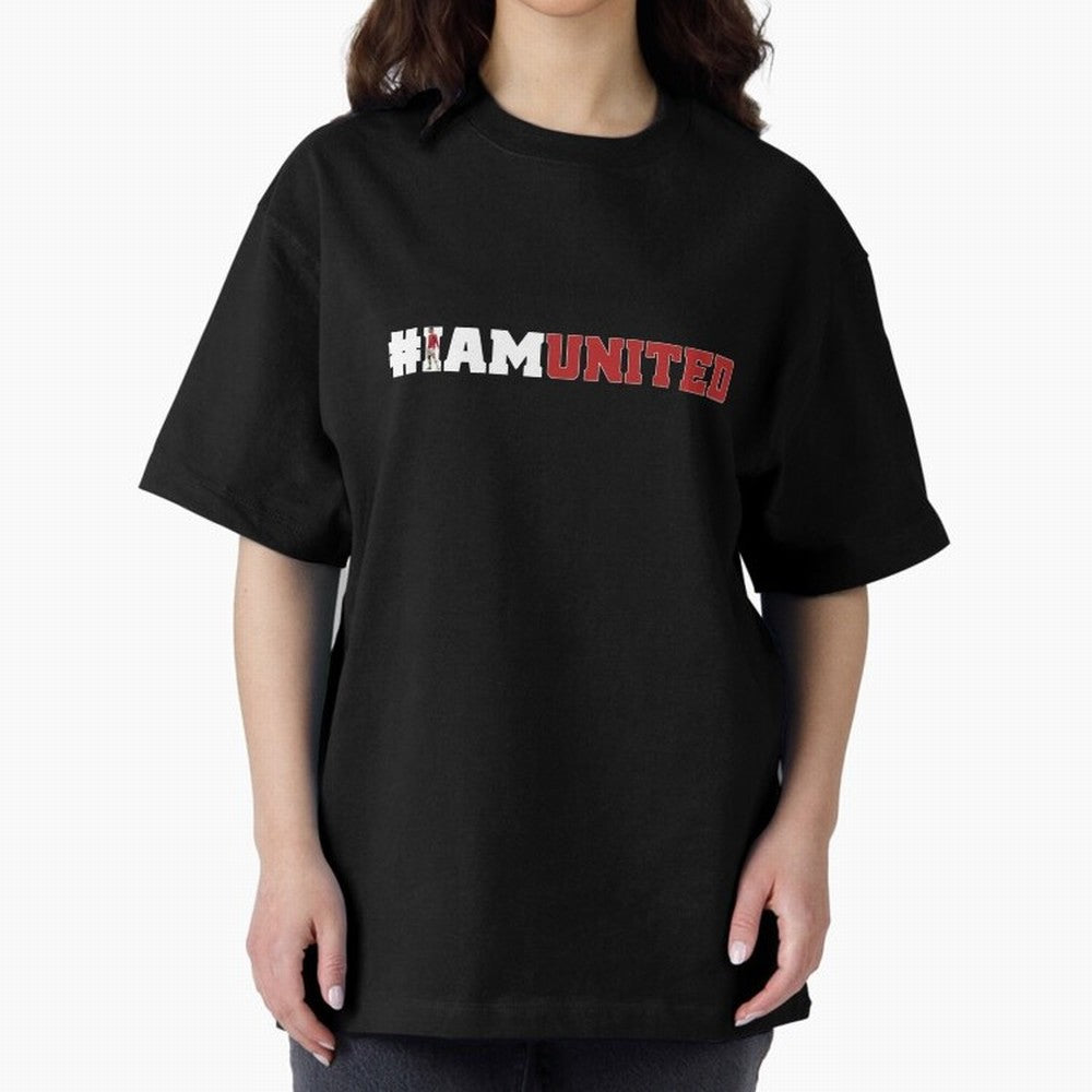 I am United Oversized T-Shirt Build Match Day Hype around FIFA World Cup 2026 Group Stage, Messi, CR7 and Mbappe, England, Supporter Pride, Iconic Celebrations, Legendary Names and Global Match Day Energy; Perfect for Fans, Collectors, Family