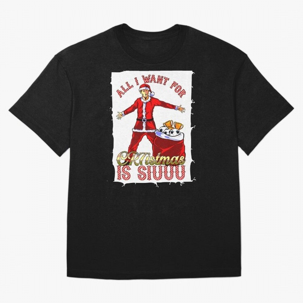 all i want for christmas is siu Oversized T-Shirt Bring Bold Fan Energy to FIFA World Cup 2026 Group Stage for Fans of Messi and England, Bringing Tournament Hype, Historic Matchups, Family Viewing Parties and Global Sports Pride; Perfect for Fans,