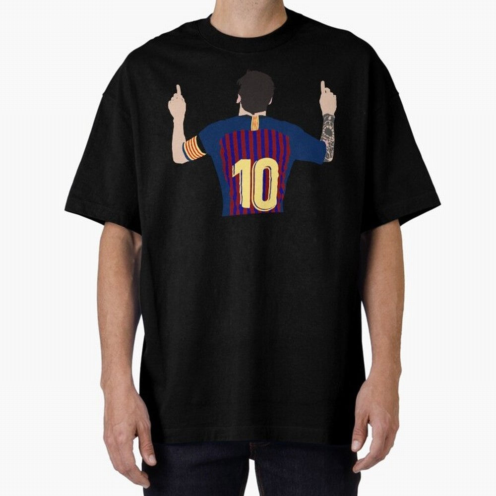Lionel Messi Iconic Goal Celebration #o44 Oversized T-Shirt Celebrate the Road through Match Day Hype around FIFA World Cup 2026 USA Canada Mexico, Haaland and Mbappe, France, Vintage Soccer Flavor, Modern Football Stars, National Flags and Final
