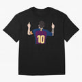 Lionel Messi Iconic Goal Celebration #o44 Oversized T-Shirt Celebrate the Road through Match Day Hype around FIFA World Cup 2026 USA Canada Mexico, Haaland and Mbappe, France, Vintage Soccer Flavor, Modern Football Stars, National Flags and Final
