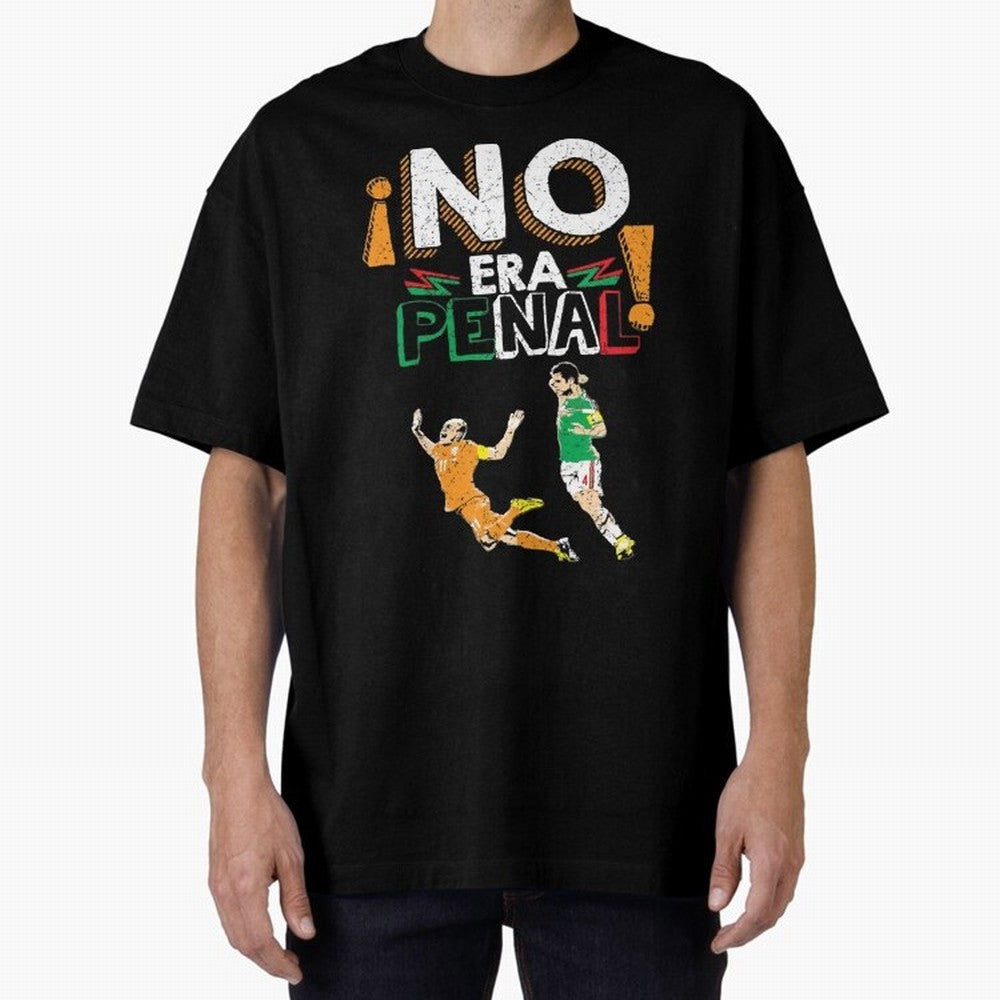 No Era Penal Oversized T-Shirt Bring a Vintage Feel to FIFA World Cup 2026 for Fans of Neymar, Haaland and Cristiano Ronaldo and Spain, Bringing Stadium Chants, National Pride, Trophy Dreams and Unforgettable Football Memories; Perfect for People
