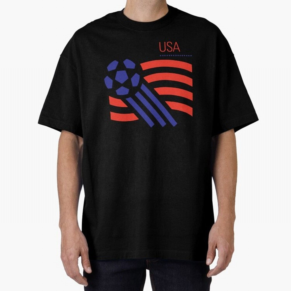 World USA 94 Oversized T-Shirt Live for the Drama of the FIFA World Cup 2026 Journey through Mbappe Highlights, England and Germany Pride, Match Day Excitement, Supporter Culture, Golden Goals and Global Football Passion; Made for Collectors Who