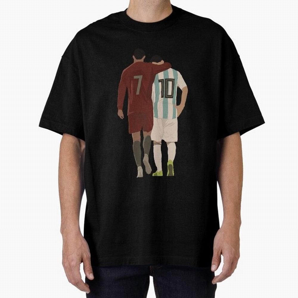The Greatest Of All Time Oversized T-Shirt Support Your Favorite Stars during Match Day Hype around FIFA World Cup 2026, Messi, CR7 and Mbappe, Argentina, Fan Favorite Moments, National Team Passion, Big Match Drama and Soccer History; Ideal for