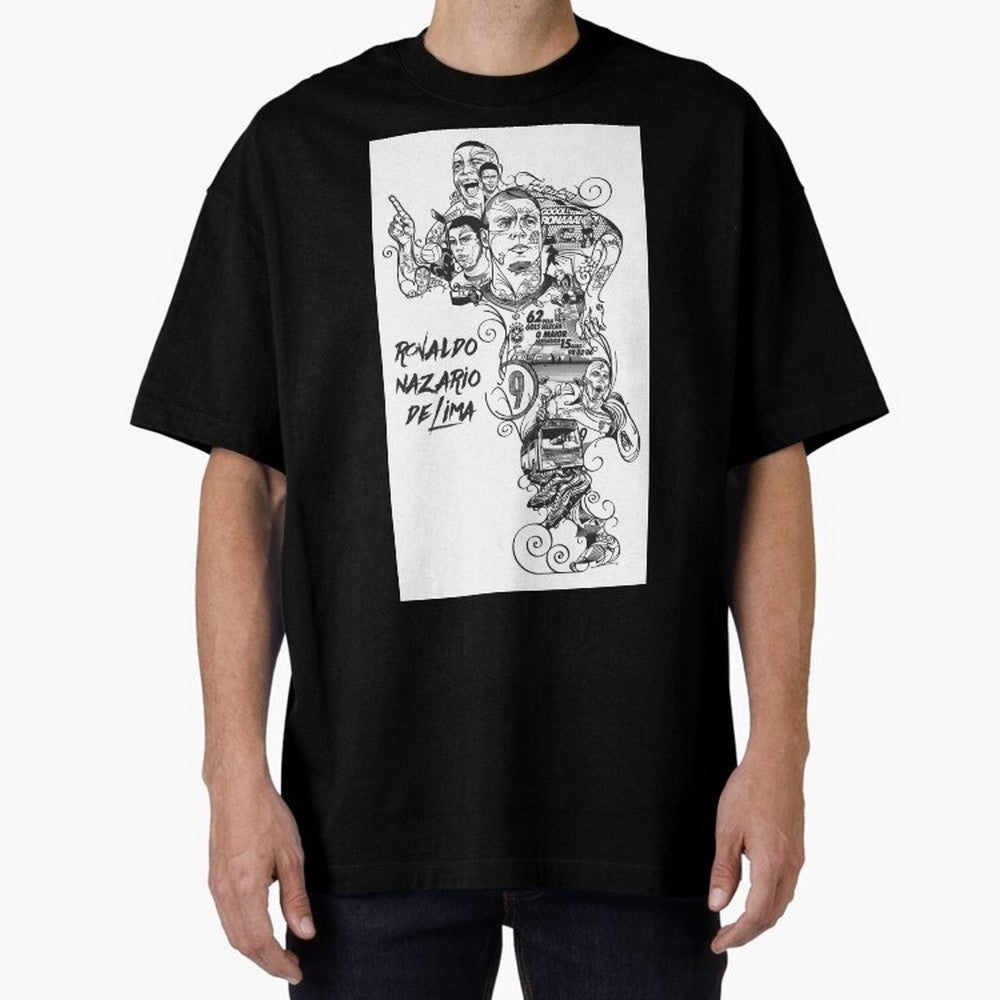 The R9 Era Oversized T-Shirt Back Your Heroes with Match Day Hype around FIFA World Cup 2026 USA Canada Mexico, CR7 and Messi, Netherlands, Football History, Final Match Energy, Crowd Noise and Once in a Lifetime Moments; Great for Watch Parties,