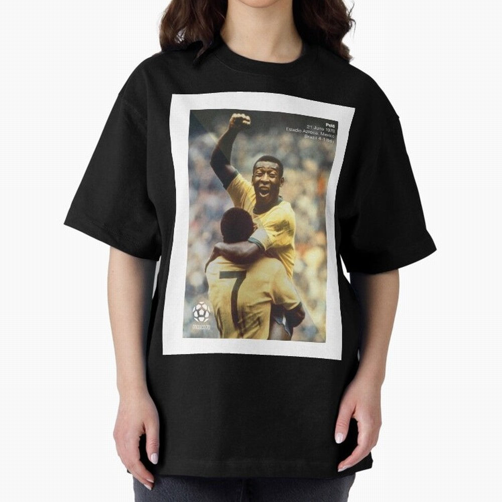 Pele Oversized T-Shirt Show Your Love for FIFA World Cup 2026 Group Stage for Fans of Haaland and Mbappe and Portugal, Bringing Tournament Hype, Historic Matchups, Family Viewing Parties and Global Sports Pride; Ideal for Football Dads, Football