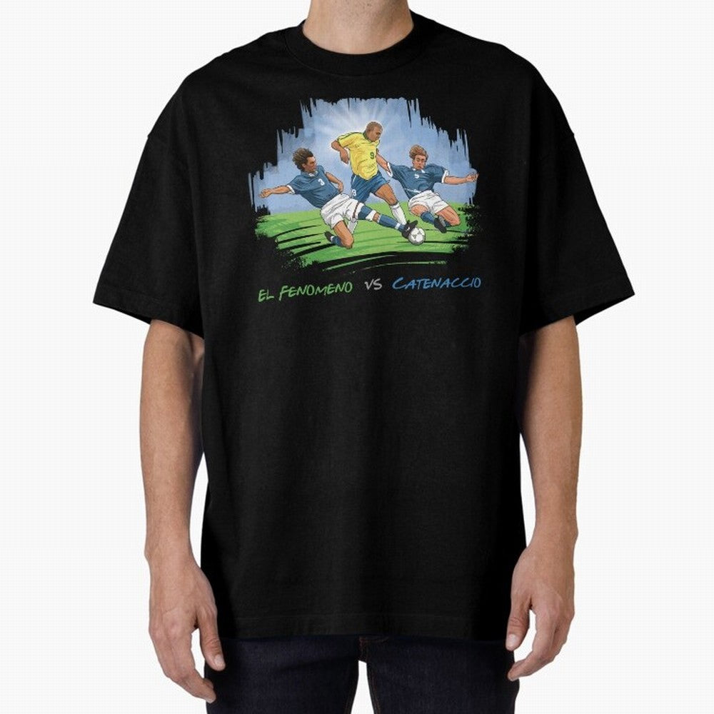 El Fenomeno Ronaldo Luis Nazario de Lima Oversized T-Shirt Live for the Drama of FIFA World Cup 2026 Group Stage for Fans of Cristiano Ronaldo, Haaland and CR7 and France, Bringing Retro Football Energy, Iconic Rivalries, Trophy Chase Drama and