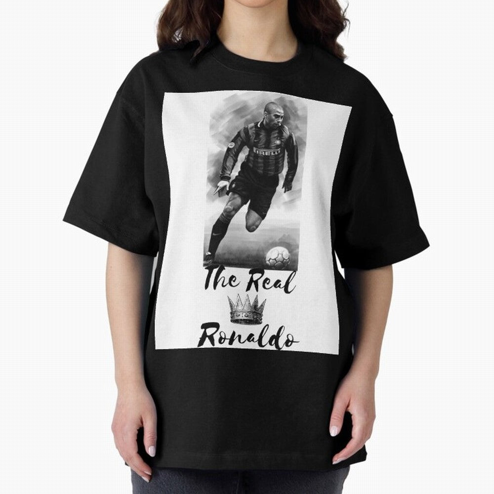 The Real Ronaldo Oversized T-Shirt Celebrate Global Football Passion for FIFA World Cup 2026 Group Stage, with Messi, Neymar and Mbappe, Brazil, Portugal and Argentina, Champion Mindset, Group Stage Buzz, Knockout Tension and Passionate Fan
