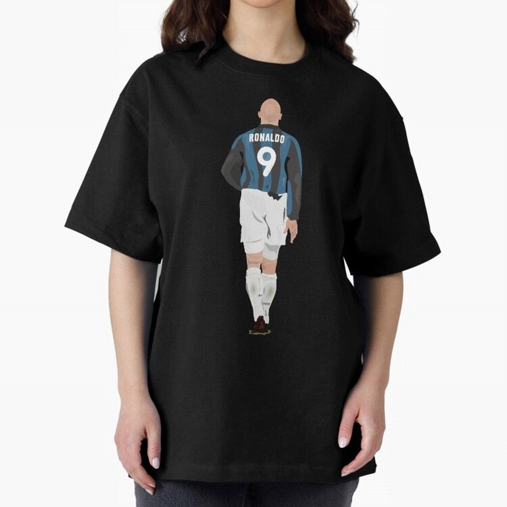 RONALDO THE PHENOMENON Oversized T-Shirt Stand with Global Football Passion for FIFA World Cup 2026, Featuring Haaland, Spain and Netherlands, Sports Nostalgia, International Competition, Famous Players and Unforgettable Victories; Made for Die
