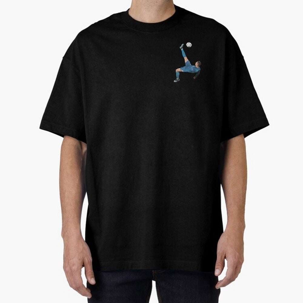 Ronaldo Bicycle Kick - Real Madrid vs Juventus Oversized T-Shirt Cheer through Every Moment of Global Football Passion for FIFA World Cup 2026, Driven by Mbappe, Brazil, Portugal and Argentina, Goal Celebration Energy, Supporter Heritage, Football