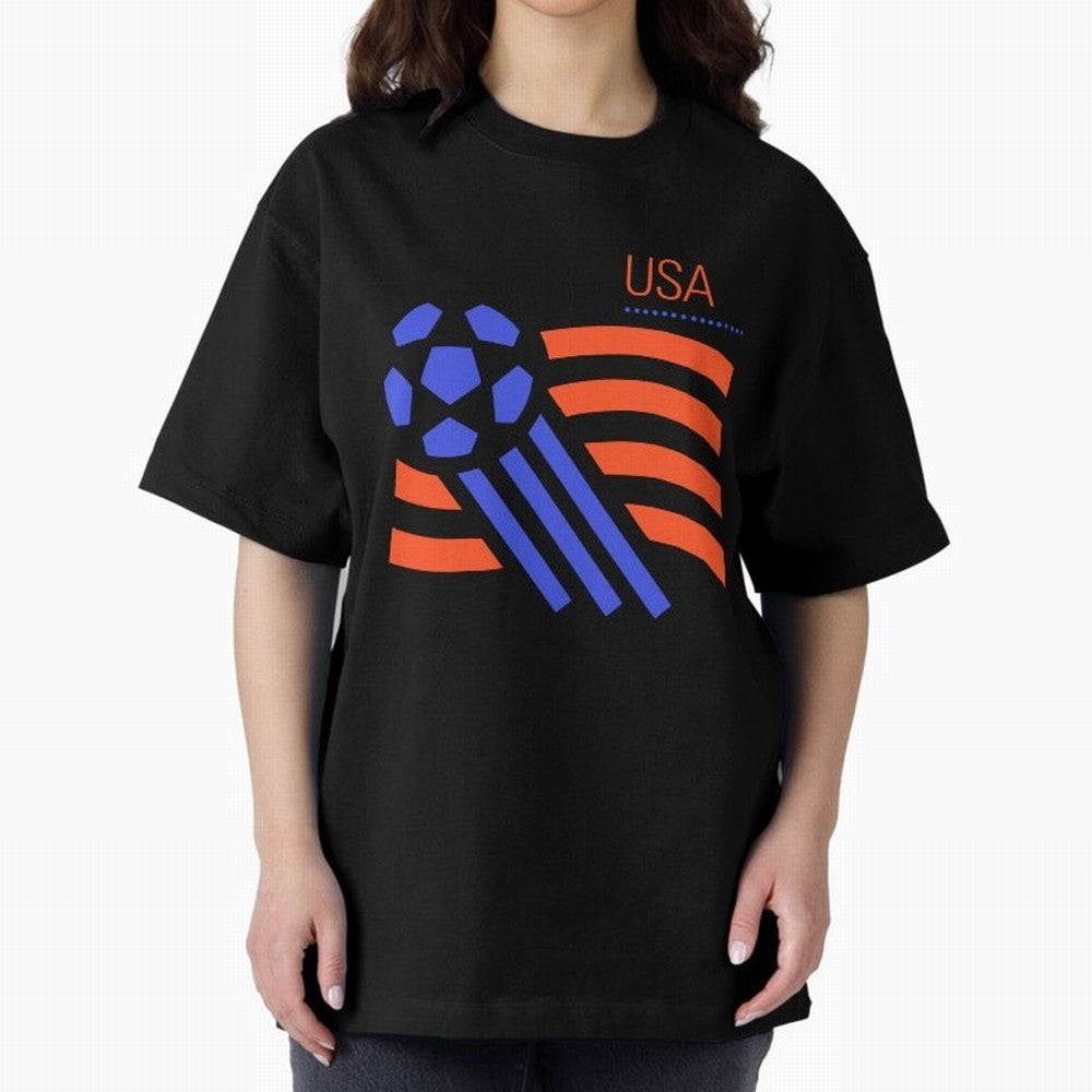 USA 1994 World Cup Soccer Retro 90s Oversized T-Shirt Showcase FIFA World Cup 2026 for Fans of Haaland and England and Germany, Bringing Championship Spirit, Famous Goals, Roaring Crowds and International Football Unity; Perfect for Supporters Who