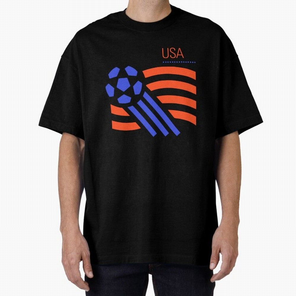 USA 1994 World Cup Soccer Retro 90s Oversized T-Shirt Showcase FIFA World Cup 2026 for Fans of Haaland and England and Germany, Bringing Championship Spirit, Famous Goals, Roaring Crowds and International Football Unity; Perfect for Supporters Who