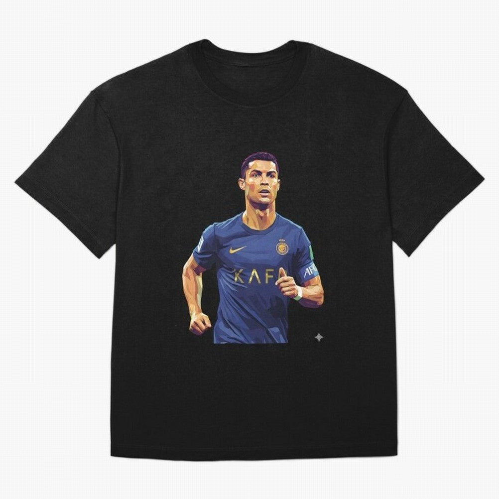 Ronaldo pop art Oversized T-Shirt Follow FIFA World Cup 2026 USA Canada Mexico for Fans of Messi and Cristiano Ronaldo and England, France and Netherlands, Bringing Supporter Pride, Iconic Celebrations, Legendary Names and Global Match Day Energy;