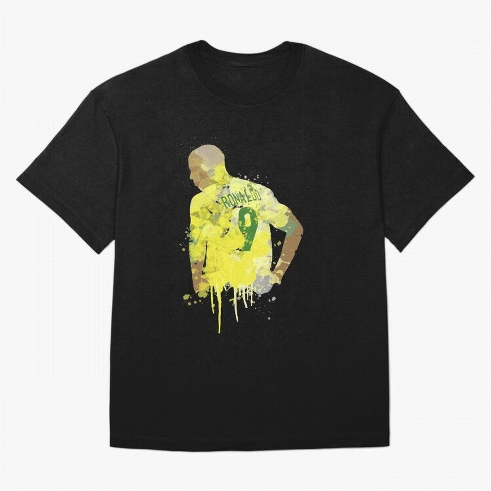 Ronaldo Brazil Legend Art Oversized T-Shirt Show Match Day Excitement for the FIFA World Cup 2026 Journey through Haaland and Mbappe Highlights, Spain Pride, Stadium Chants, National Pride, Trophy Dreams and Unforgettable Football Memories; Ideal