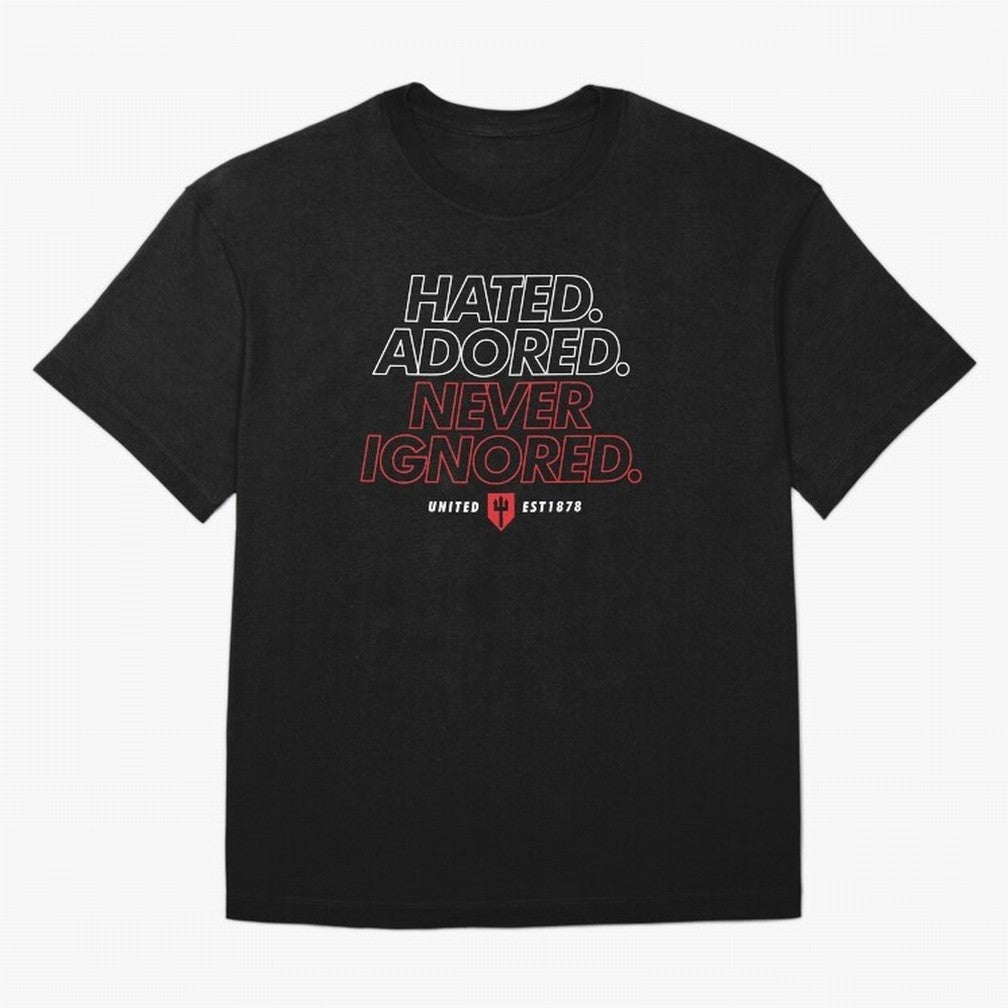 Hated, Adored, Never Ignored - Manchester United! Oversized T-Shirt Live for the Drama of FIFA World Cup 2026 USA Canada Mexico for Fans of Mbappe and Neymar and England and Germany, Bringing Soccer Culture, Superstar Moments, National Team Dreams