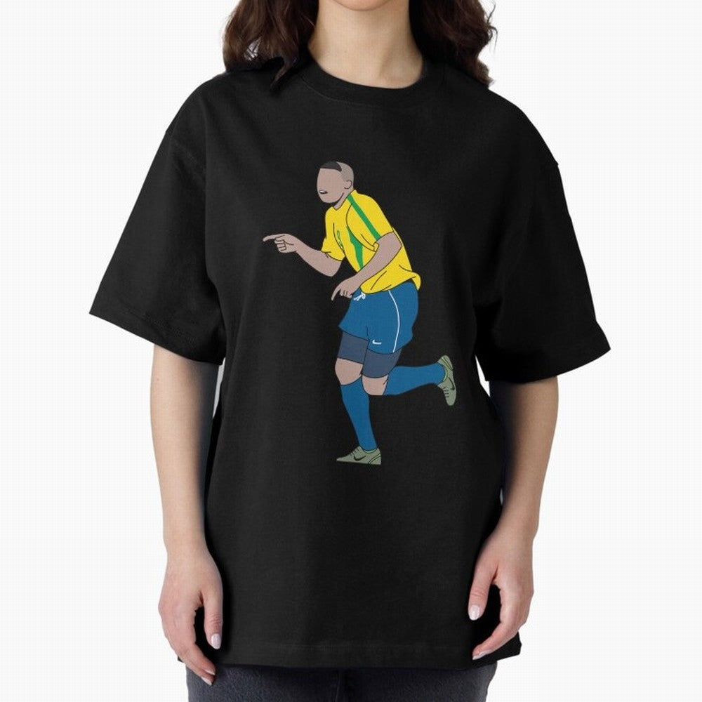 Ronaldo R9 Brazil (2002 WC) Oversized T-Shirt Follow the Road to the FIFA World Cup 2026 Group Stage Journey through Mbappe Highlights, Argentina and Brazil Pride, Soccer Culture, Superstar Moments, National Team Dreams and Competitive Fire;