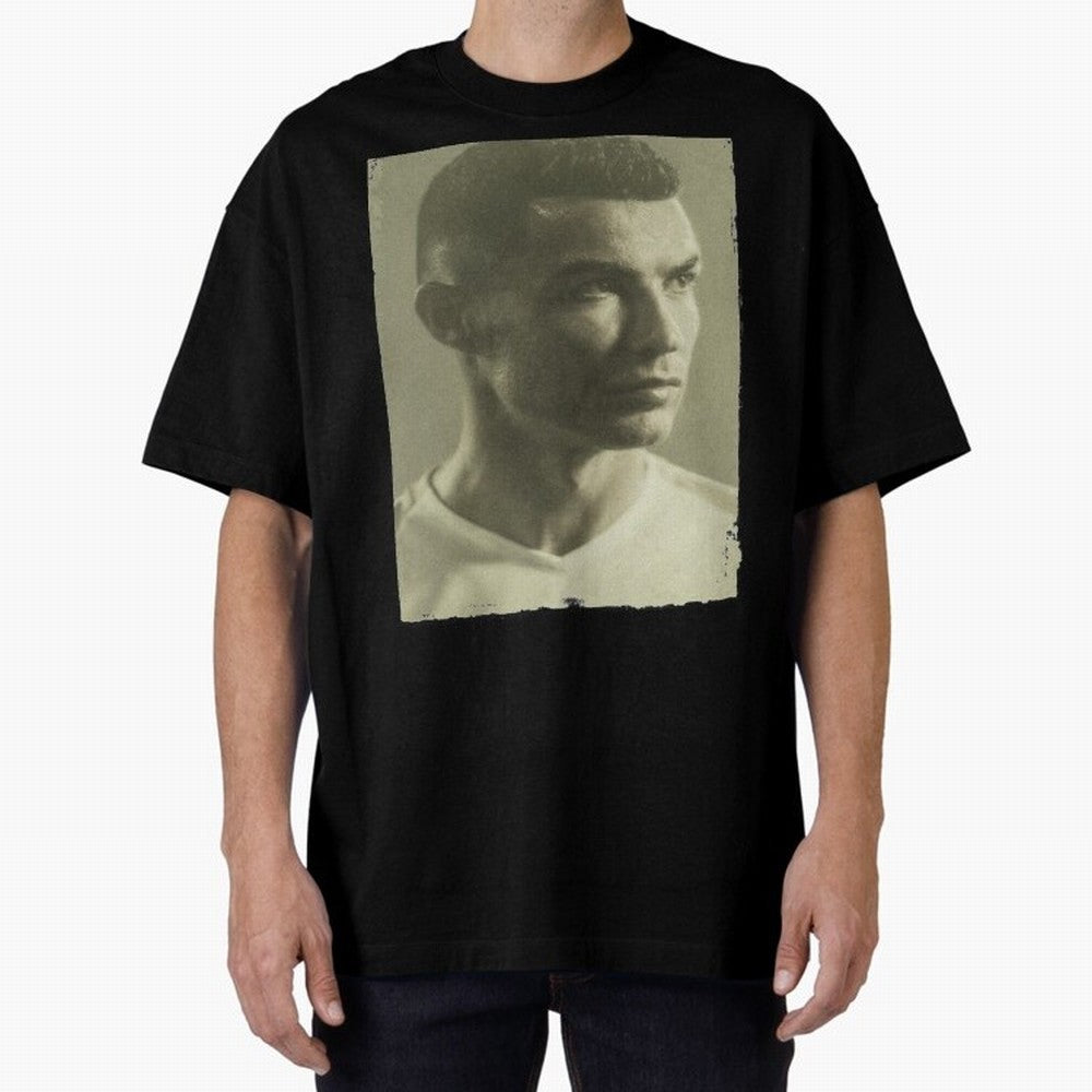 Cristiano Ronaldo Fan Art Oversized T-Shirt Elevate the FIFA World Cup 2026 USA Canada Mexico Journey through Cristiano Ronaldo Highlights, Brazil, Portugal and Argentina Pride, Vintage Soccer Flavor, Modern Football Stars, National Flags and Final