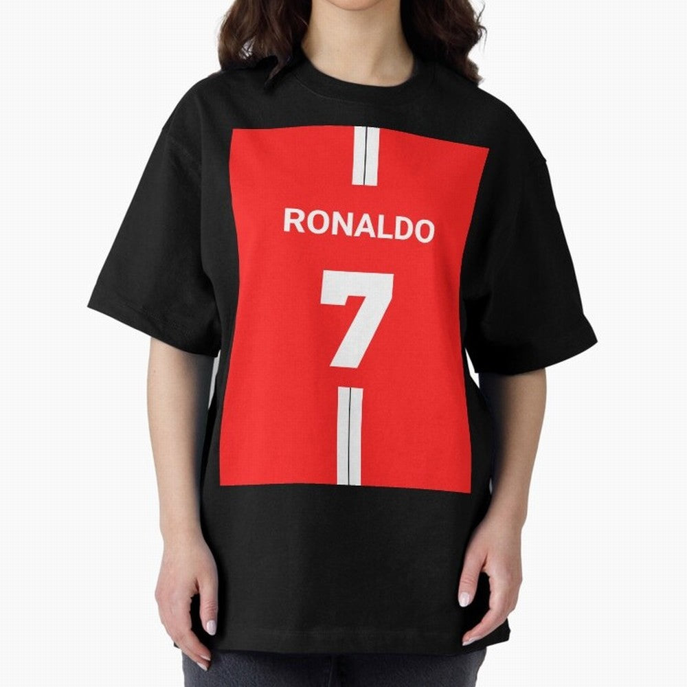 Ronaldo Jersey - 7 Back to Manchester Oversized T-Shirt Join the Countdown to the FIFA World Cup 2026 Group Stage Journey through CR7 and Messi Highlights, Argentina, France and Brazil Pride, Sports Nostalgia, International Competition, Famous