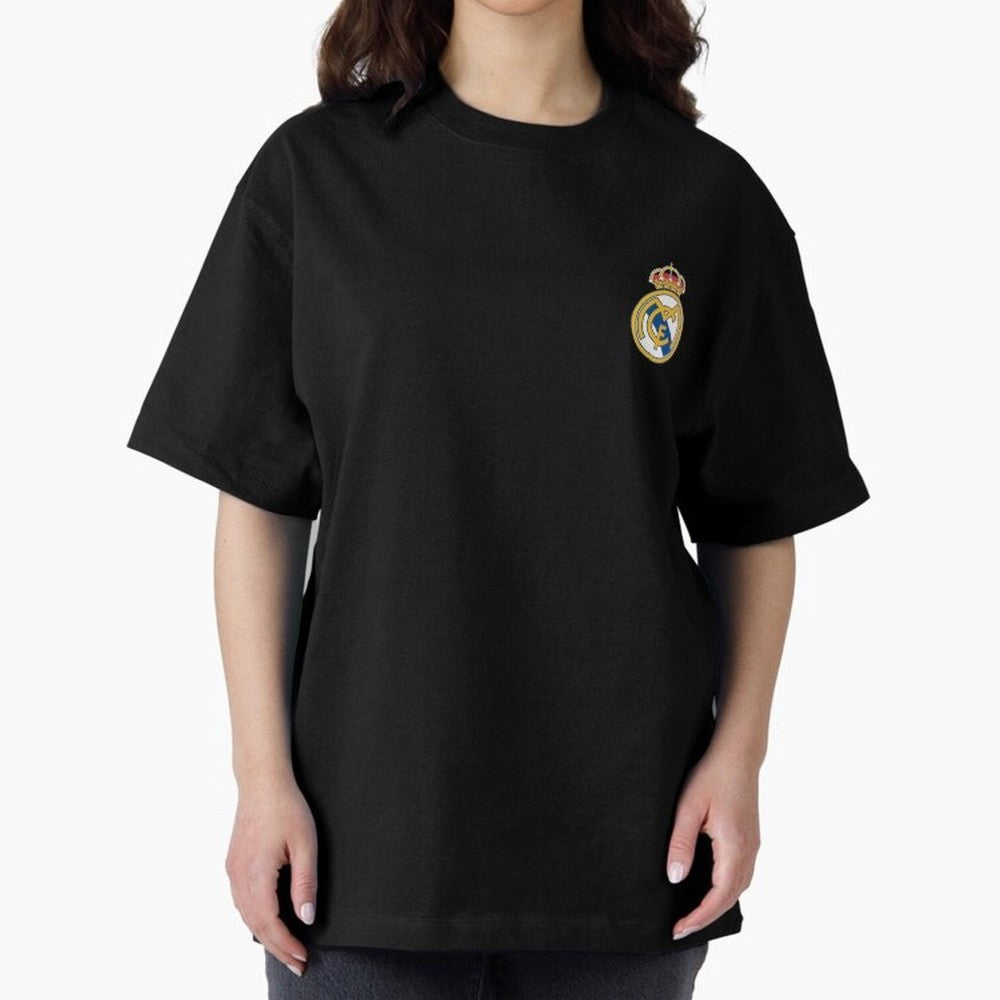 Madrid Football Logo Oversized T-Shirt Back Your Heroes with the FIFA World Cup 2026 USA Canada Mexico Journey through Cristiano Ronaldo Highlights, England, France and Netherlands Pride, Sports Nostalgia, International Competition, Famous Players