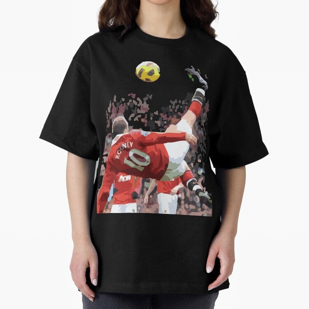 WAYNE ROONEY Oversized T-Shirt Support FIFA World Cup 2026 Group Stage Filled with CR7, France and Portugal Energy, Football Festival Excitement, Trophy Ambitions, Country Rivalries and Star Player Buzz; Created for Match Day Parties, Soccer Gifts,