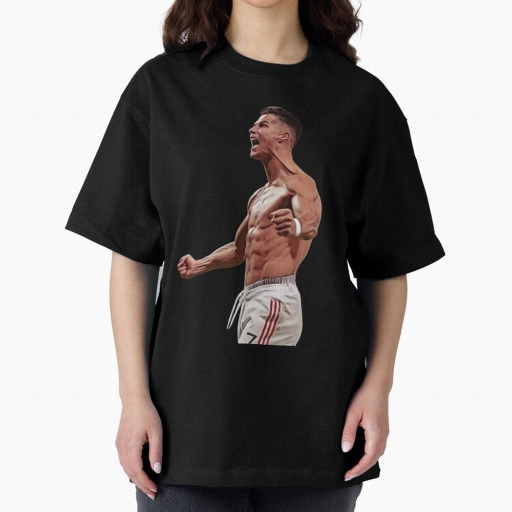 Ronaldo Last Minute Goal Celebration United 7 Oversized T-Shirt Share Match Day Hype around FIFA World Cup 2026 Group Stage, Messi and Cristiano Ronaldo, Brazil, Portugal and Argentina, Goal Celebration Energy, Supporter Heritage, Football Icons