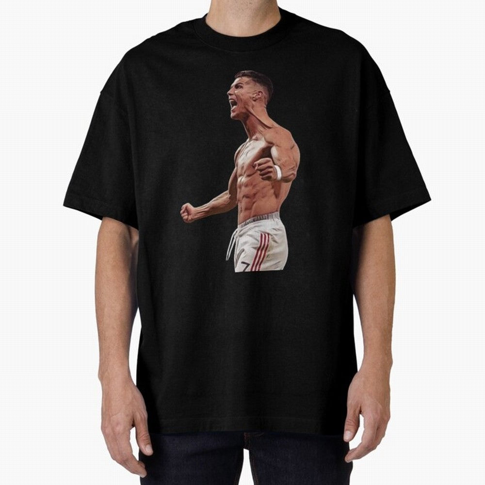 Ronaldo Last Minute Goal Celebration United 7 Oversized T-Shirt Share Match Day Hype around FIFA World Cup 2026 Group Stage, Messi and Cristiano Ronaldo, Brazil, Portugal and Argentina, Goal Celebration Energy, Supporter Heritage, Football Icons