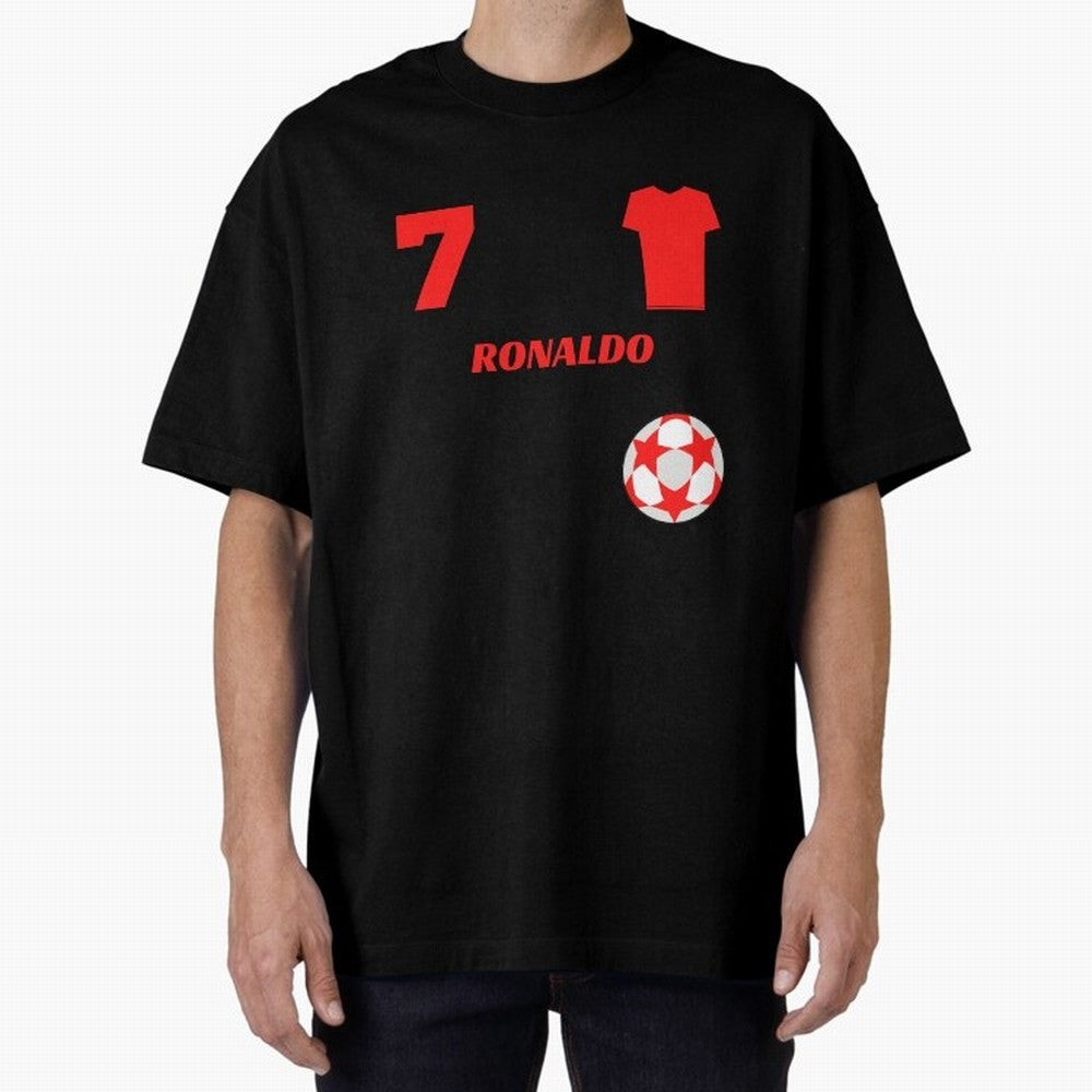 Ronaldo 7 - Man U Back to Manchester Oversized T-Shirt Join the Global Buzz around Match Day Hype around FIFA World Cup 2026 Group Stage, Haaland, England, Vintage Soccer Flavor, Modern Football Stars, National Flags and Final Night Emotion; Ideal