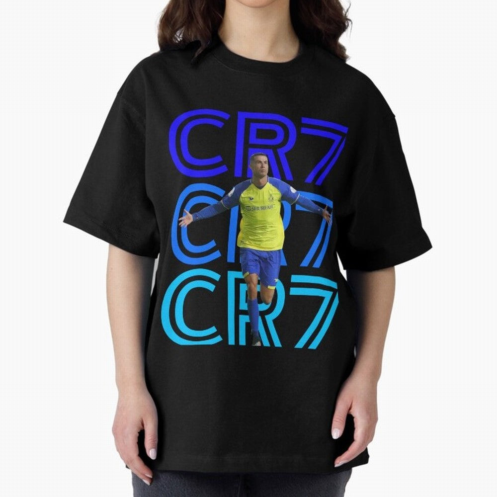 Christiano Ronaldo CR7 Oversized T-Shirt Feel Global Football Passion for FIFA World Cup 2026, Celebrating Messi, Neymar and Mbappe, Brazil, Match Day Excitement, Supporter Culture, Golden Goals and Global Football Passion; Built for Supporters