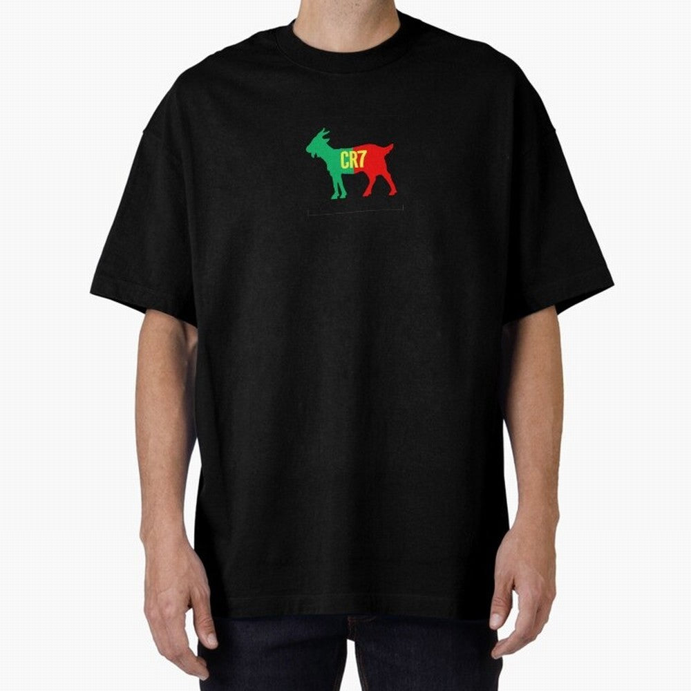 CR7 GOAT - Cristiano Ronaldo Oversized T-Shirt Stand Out with Spirit from the FIFA World Cup 2026 Group Stage Journey through Neymar Highlights, Spain and Netherlands Pride, Classic Soccer Heritage, Championship Pressure, Fan Loyalty and