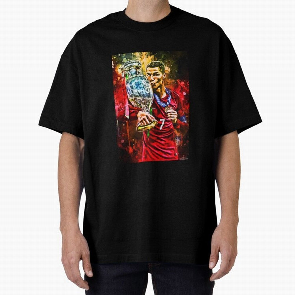 Christiano Ronaldo Oversized T-Shirt Bring Stadium Energy to Global Football Passion for FIFA World Cup 2026, Celebrating CR7 and Messi, Spain and Netherlands, Champion Mindset, Group Stage Buzz, Knockout Tension and Passionate Fan Culture; Great