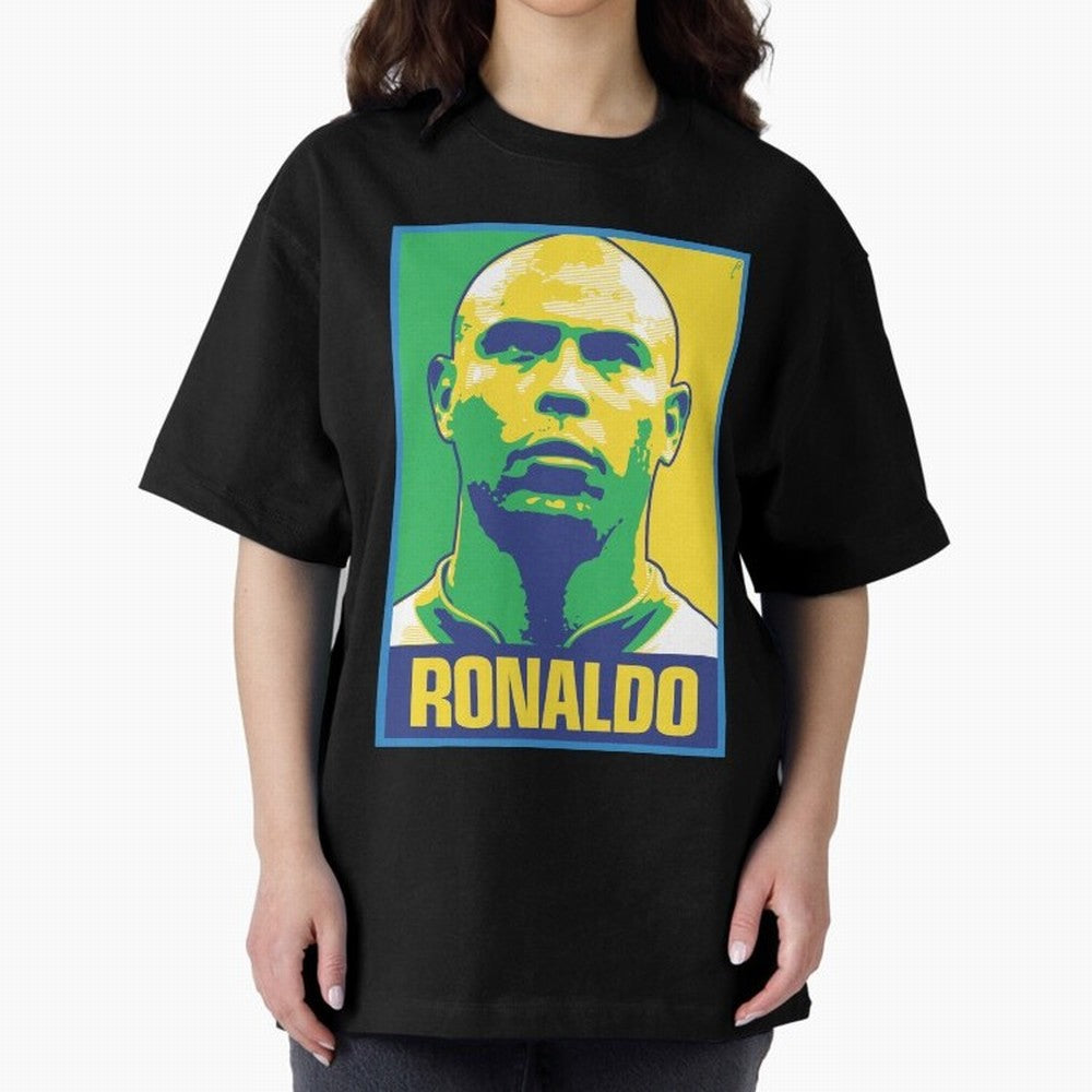 Ronaldo - BRAZIL Oversized T-Shirt Make Memories around Match Day Hype around FIFA World Cup 2026 Group Stage, Messi, Neymar and Mbappe, Argentina, Champion Mindset, Group Stage Buzz, Knockout Tension and Passionate Fan Culture; Ideal for Football