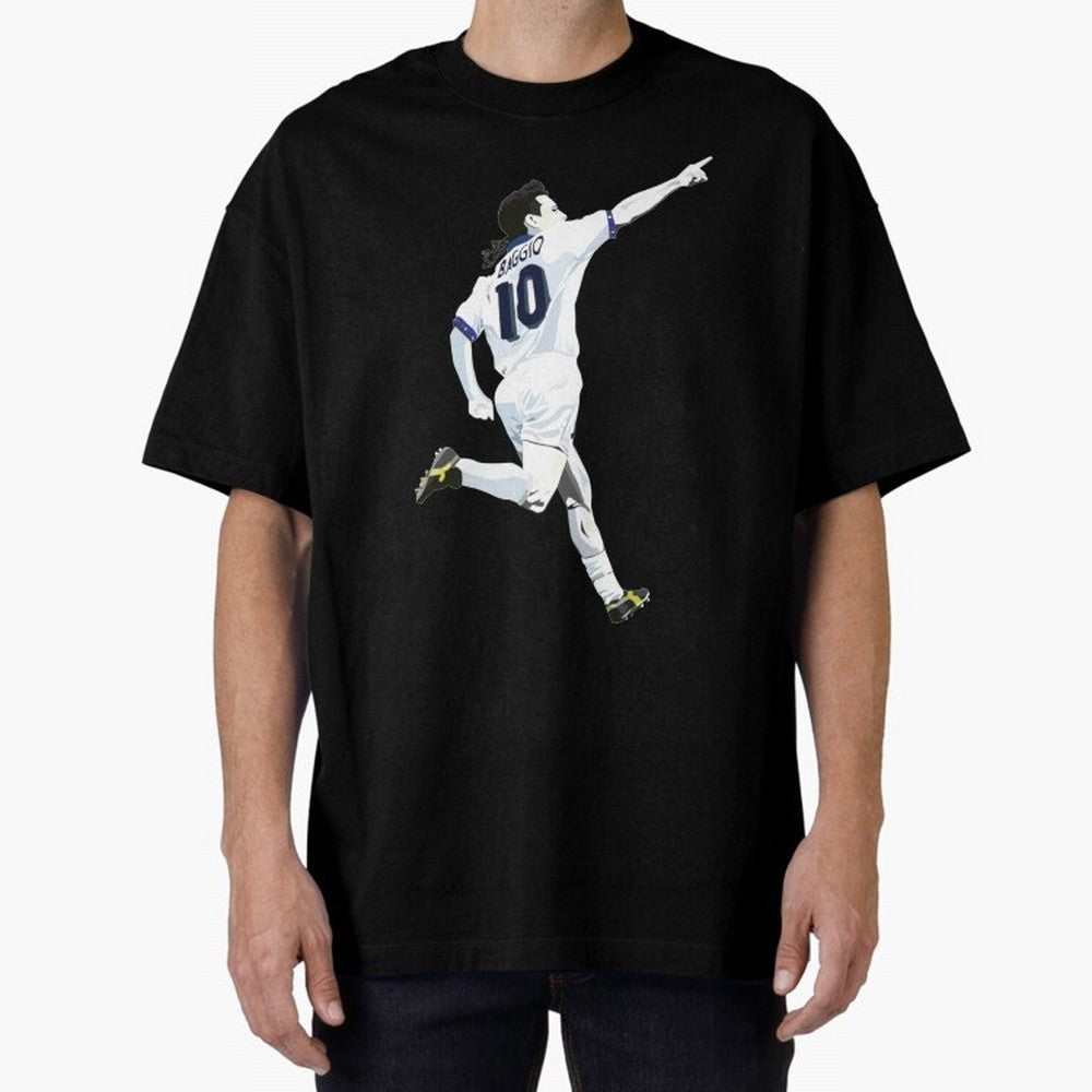 Roberto Baggio - Italy | Mbappe gift Oversized T-Shirt Bring a Champion Mindset to FIFA World Cup 2026 Group Stage Spirit, Highlighting Argentina, France and Brazil, Haaland and Mbappe, Championship Spirit, Famous Goals, Roaring Crowds and