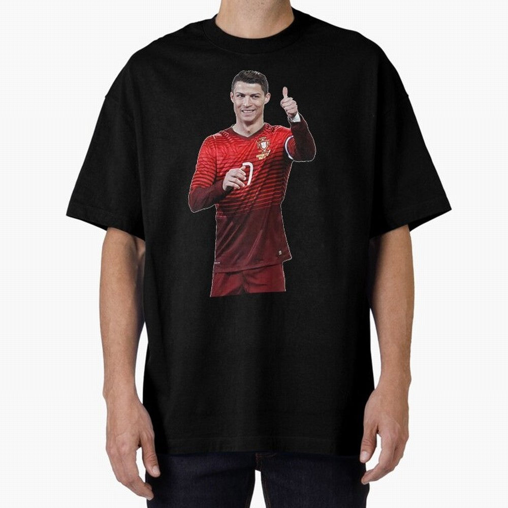 Ronaldo Thumbs Up Oversized T-Shirt Honor the Beautiful Game during the FIFA World Cup 2026 Group Stage Journey through Neymar, Haaland and Cristiano Ronaldo Highlights, Argentina and Brazil Pride, Stadium Memories, Football Loyalty, International
