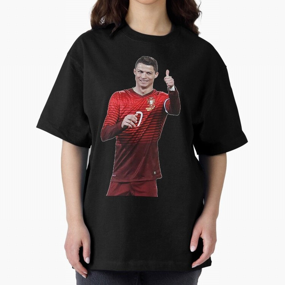 Ronaldo Thumbs Up Oversized T-Shirt Honor the Beautiful Game during the FIFA World Cup 2026 Group Stage Journey through Neymar, Haaland and Cristiano Ronaldo Highlights, Argentina and Brazil Pride, Stadium Memories, Football Loyalty, International