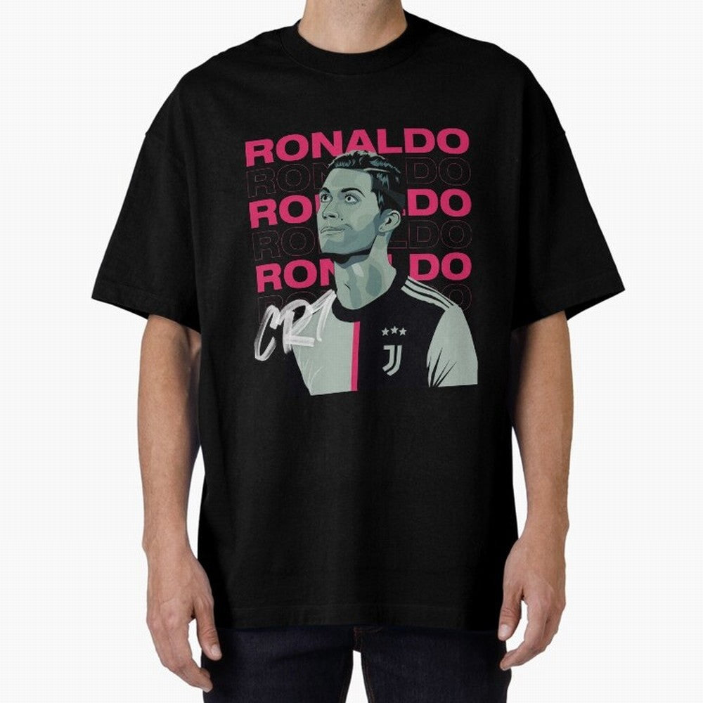 Ronaldo Oversized T-Shirt Show Your Tournament Heart for Match Day Hype around FIFA World Cup 2026, Mbappe and Neymar, Portugal, Spain and Germany, Tournament Hype, Historic Matchups, Family Viewing Parties and Global Sports Pride; Ideal for