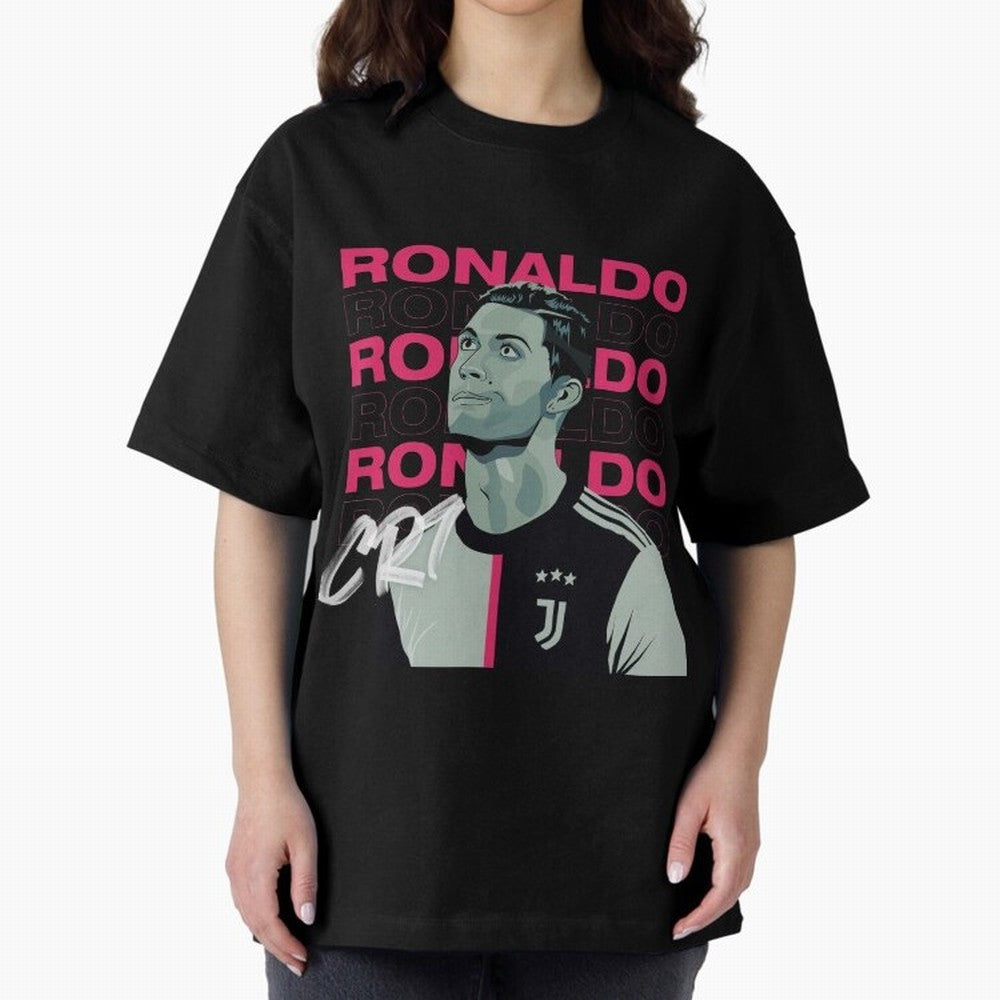 Ronaldo Oversized T-Shirt Show Your Tournament Heart for Match Day Hype around FIFA World Cup 2026, Mbappe and Neymar, Portugal, Spain and Germany, Tournament Hype, Historic Matchups, Family Viewing Parties and Global Sports Pride; Ideal for
