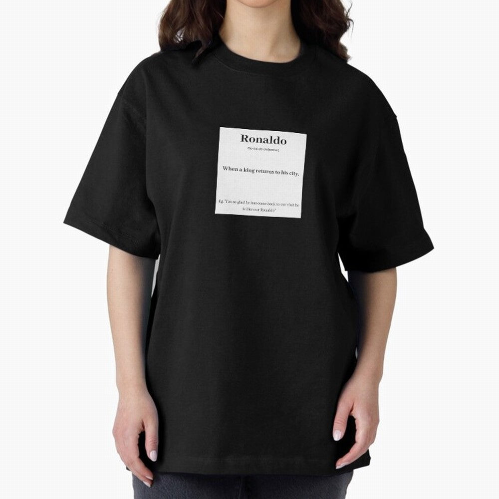 Ronaldo Football Definition - Funny Gift For Football Lovers Sticker Sticker Oversized T-Shirt Wear the Spirit of Global Football Passion for FIFA World Cup 2026 USA Canada Mexico, Centered on Messi and Cristiano Ronaldo, France and Portugal,